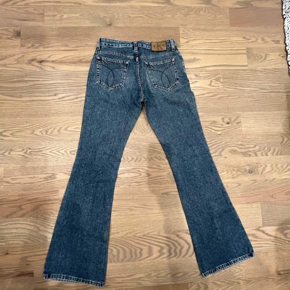 Vintage Calvin Klein Jeans flare leg jean double stone wash size 1 - Picture 4 of 11